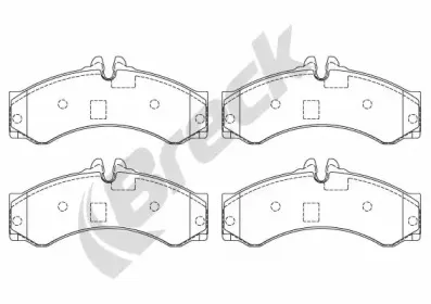 Комплект тормозных колодок, дисковый тормоз BRECK купить
